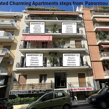 4 Newly Renovated Charming Apartments Steps From Panormou Metro Station Athens Exterior photo